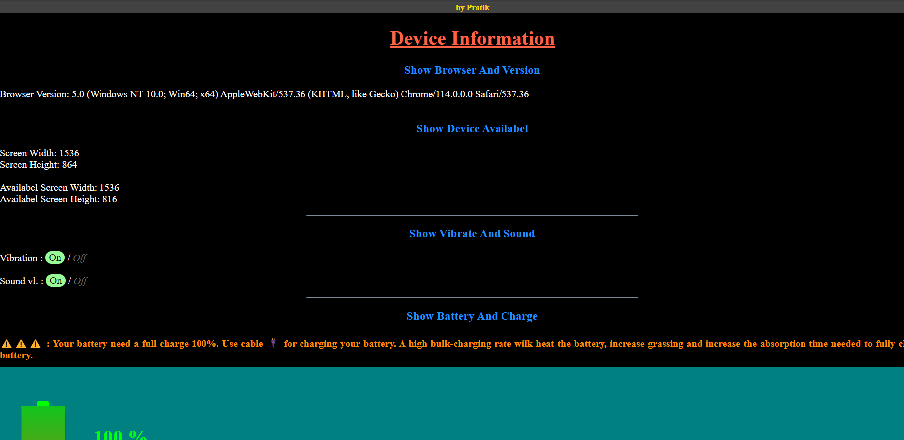 Device Information